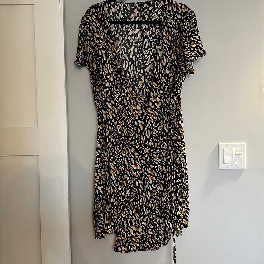 Leopard Print Wrap Dress
